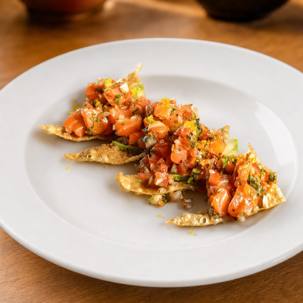 Salmon Nachos*.