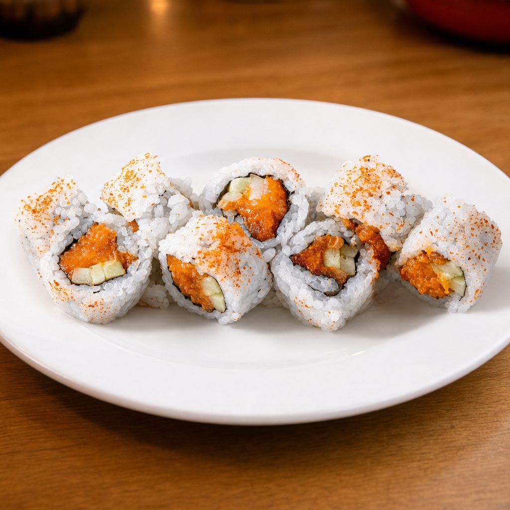Spicy Salmon Roll*.