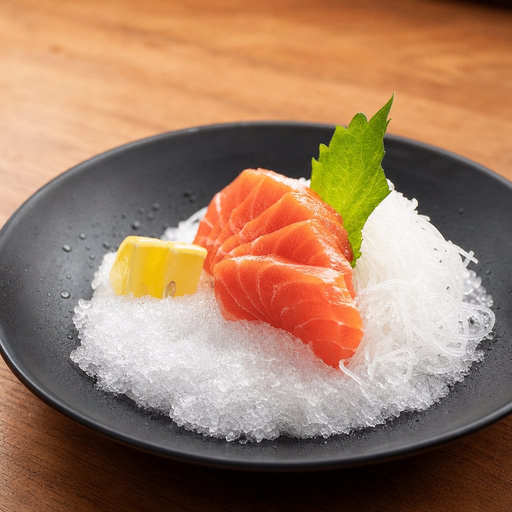 Salmon Sashimi.
