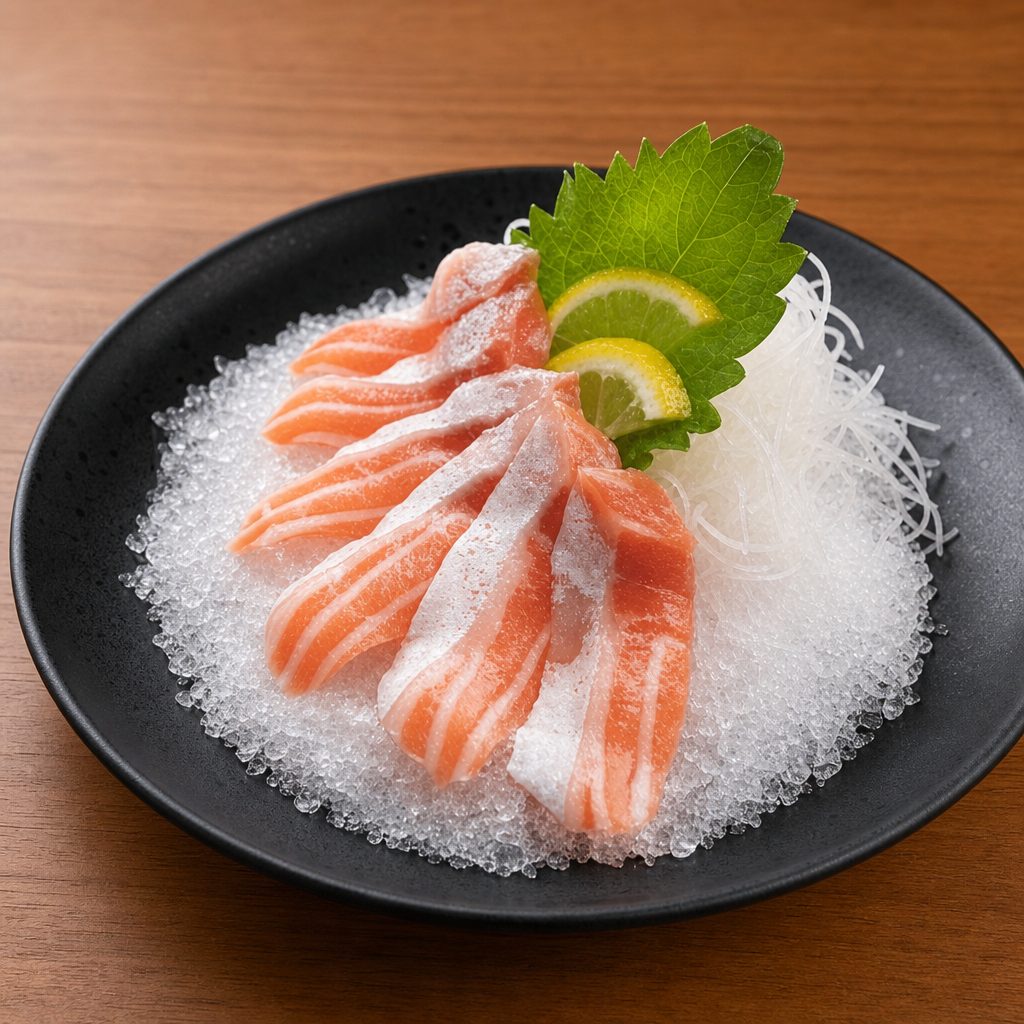 Salmon Belly Sashimi.