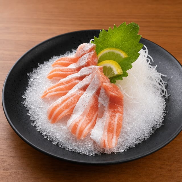 Salmon Belly Sashimi.