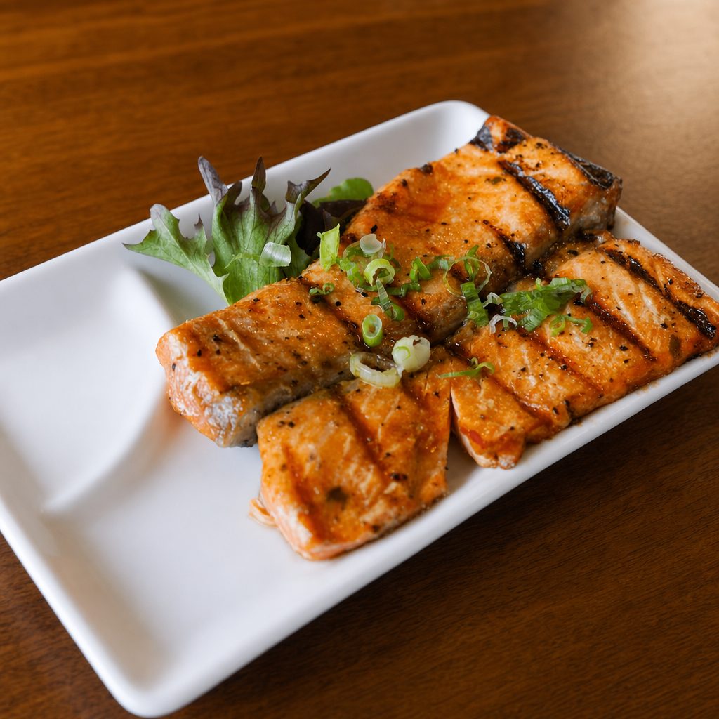Grilled Salmon Strips.
