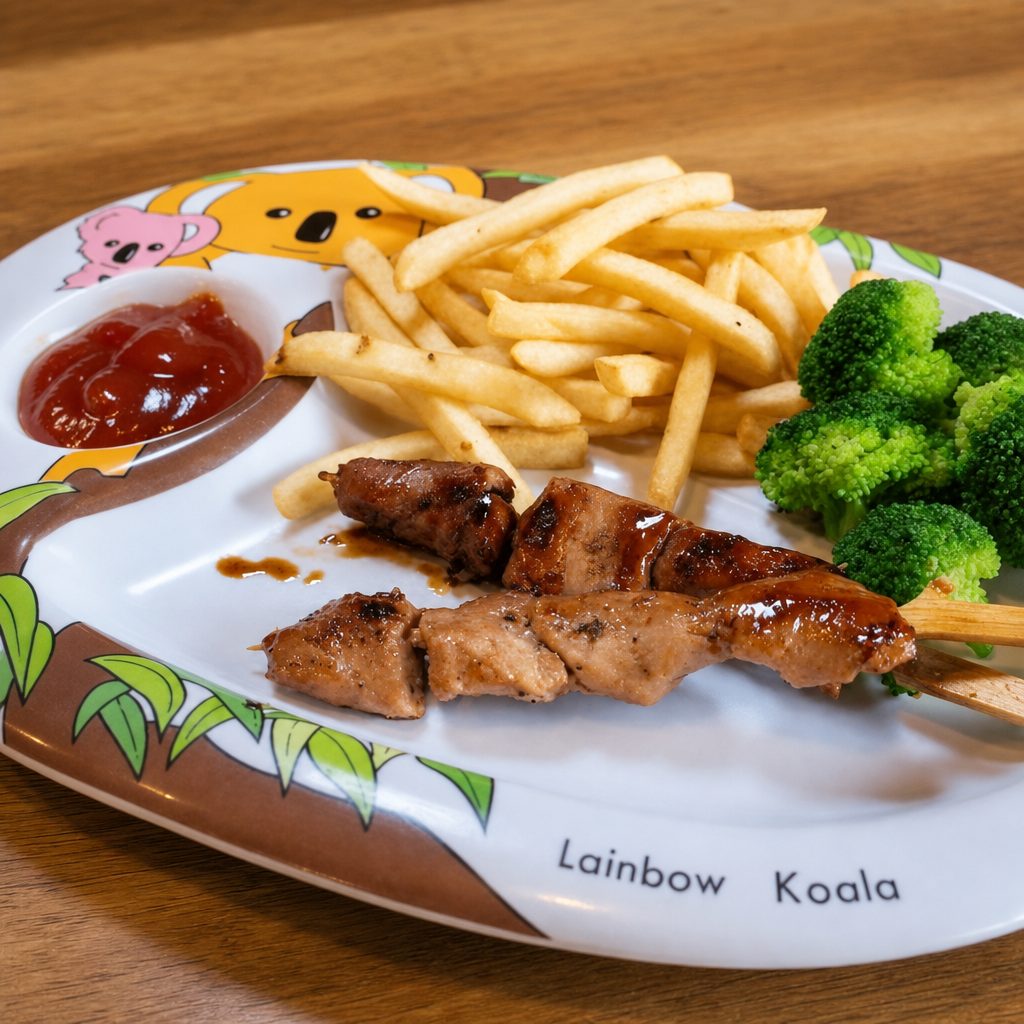 Kid's Plate - Chicken Skewers.