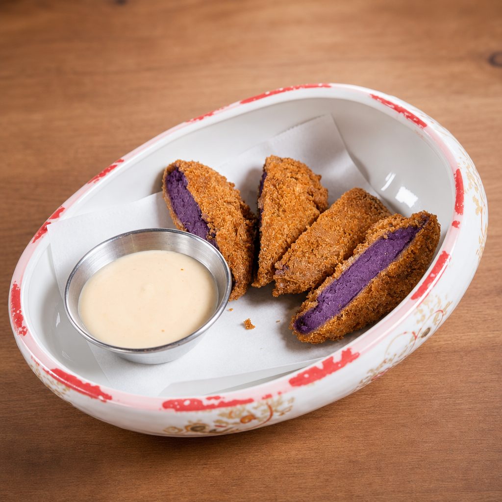 Purple Yam Croquettes.