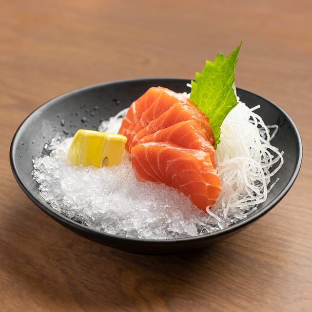 Salmon Sashimi.