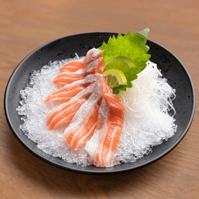 Salmon Belly Sashimi.