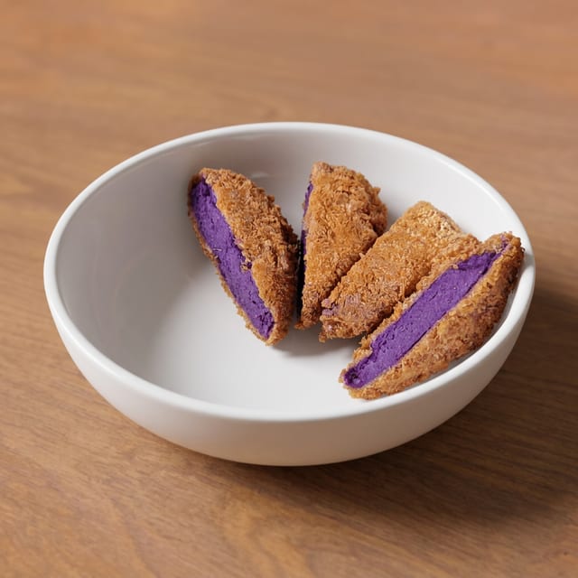 Purple Yam Croquettes.